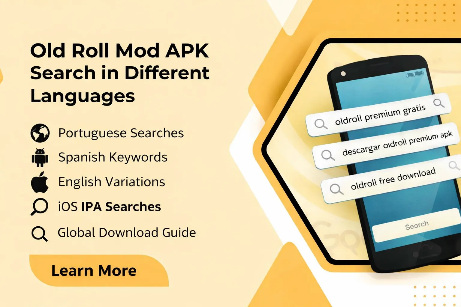 oldroll mod apk in Other languages 1 Old Roll Mod APK searched in different languages including Portuguese, Spanish and English